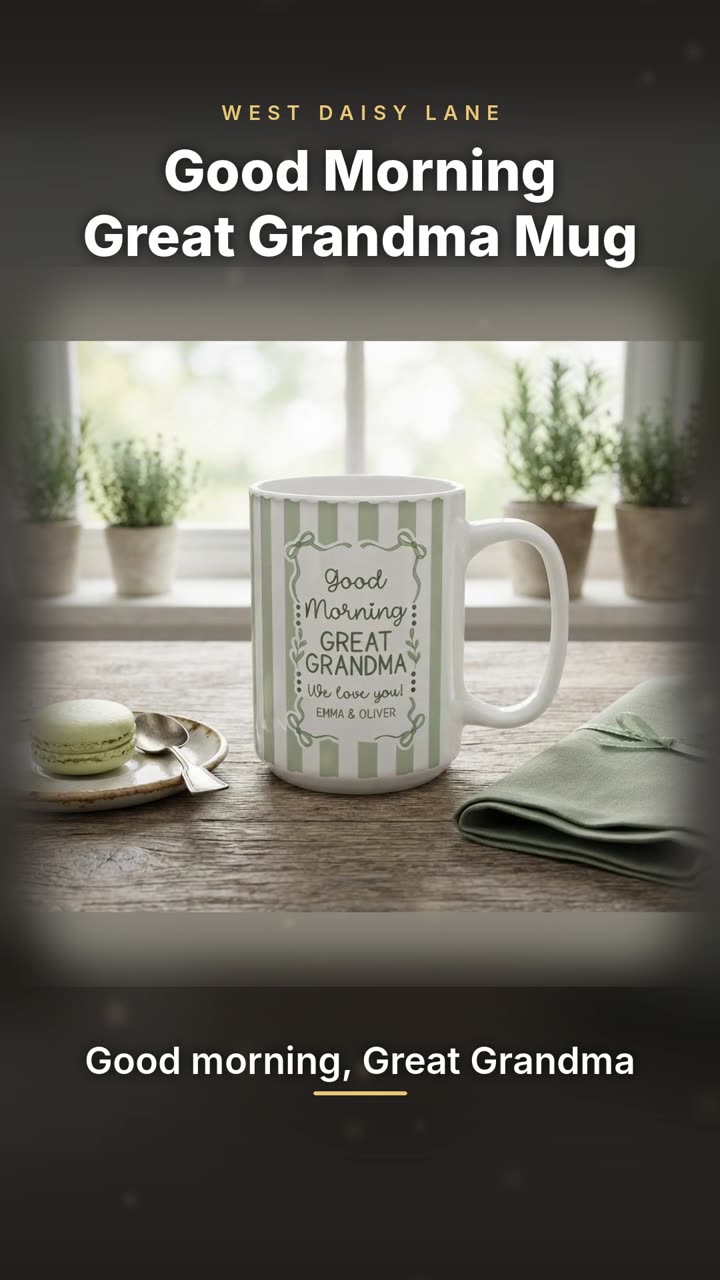 Good Morning Great Grandma Mug video