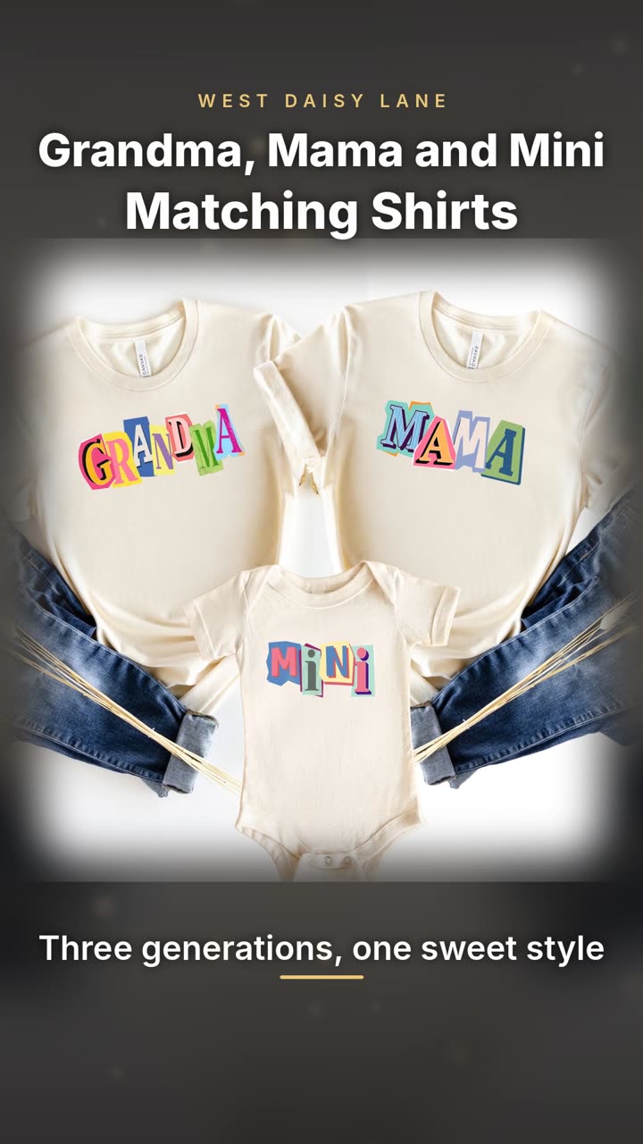 Grandma, Mama and Mini Matching Shirts video